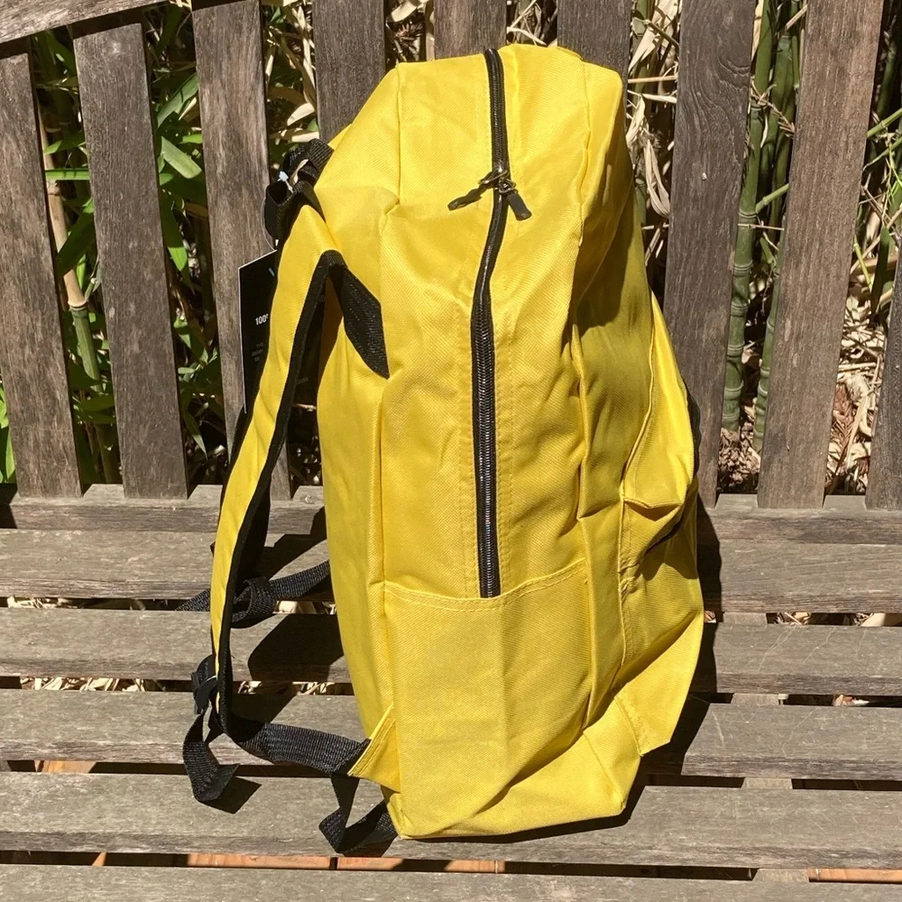 Yellow Backpack with Black Trim New